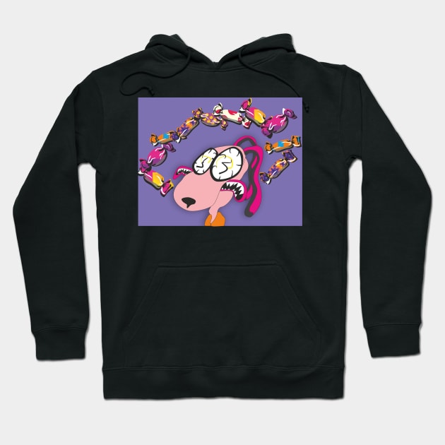 Crazy Rabbit Candies Hoodie by MeditativeLook